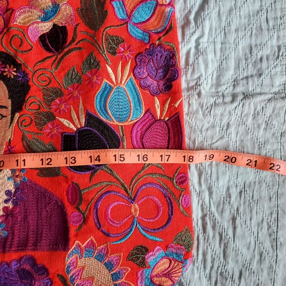 Oversized Red Frida Bag Purse Large Frida Book Bag Purse Shopping Bag Floral - Picture 2 of 8